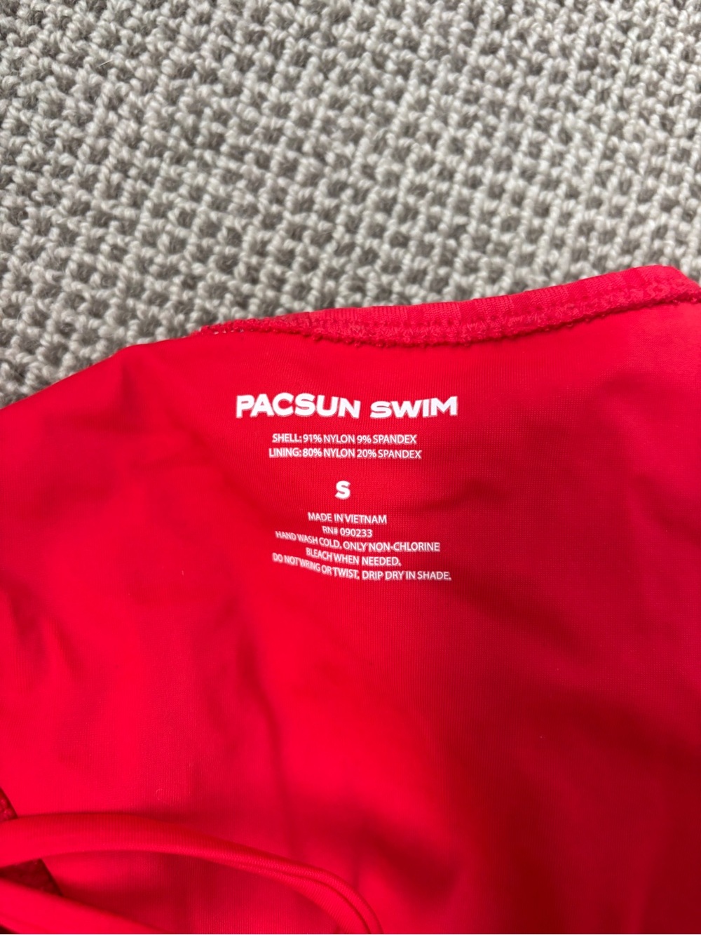 PacSun Red Ribbed String Bikini Top - Picture 4 of 4